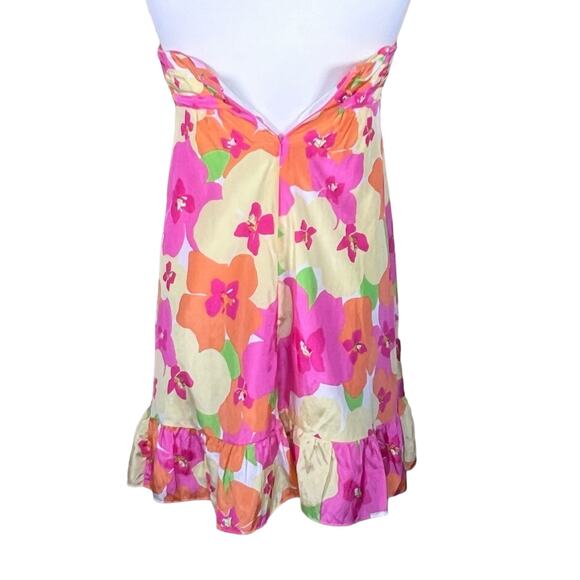 Lilly Pulitzer Women’s Strapless Silk Blend Tropical Floral Print Dress … - Picture 5 of 13